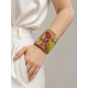 Cuff bracelets. Artisan cuff bracelet  "Pastel Aura". Embroidery with Shibori silk ribbons bracelet.