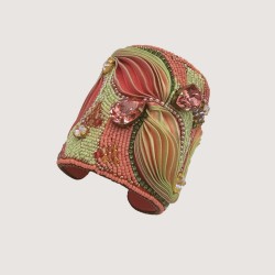Cuff bracelets. Artisan cuff bracelet "Pastel Aura". Embroidery with Shibori silk ribbons bracelet. Cuff bracelets. Artisan cuff bracelet "Pastel Aura". Embroidery with Shibori silk ribbons bracelet.