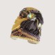  Artisan cuff  bracelet " Amber Flow". Shibori bracelets.