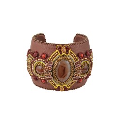 Handmade leather bracelet "Lake"