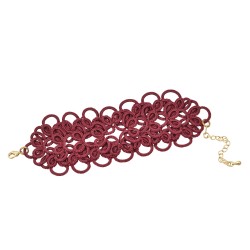 Tatting bracelet "Charm" - Wine