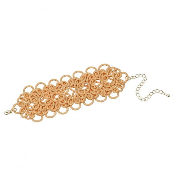 Tatting lace bracelet "Charm" - Beige