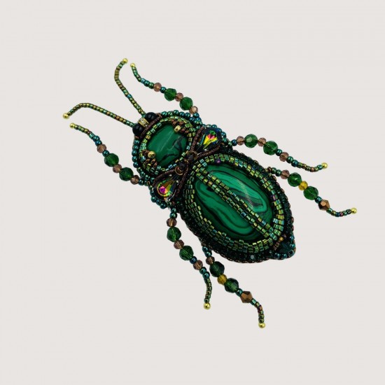 Handmade beaded brooch "Scarabaeus" Handmade beaded brooch "Scarabaeus"