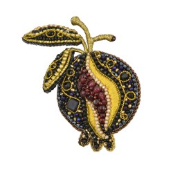 Handmade beaded brooch "Magic pomegranate"