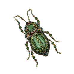 Handmade beaded brooch "Scarabaeus"