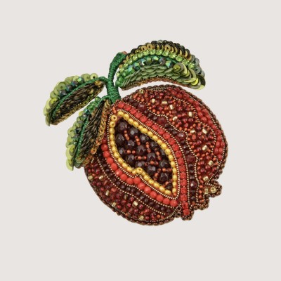 Handmade beaded brooch "Pomegranate" Handmade beaded brooch "Pomegranate"