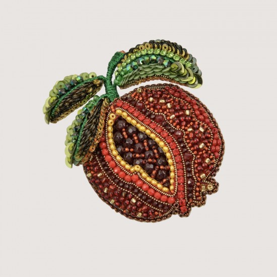Handmade beaded brooch "Pomegranate" Handmade beaded brooch "Pomegranate"