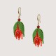 Artisanal beaded earrings "Red tulip" from "Tulip Bloom" collection Artisanal beaded earrings "Red tulip" from "Tulip Bloom" collection