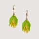  Artisanal beaded earrings "Yellow tulip" from "Tulip Bloom" collection 
