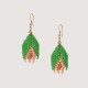 Artisanal beaded earrings "Pink tulip" from "Tulip Bloom" collection Artisanal beaded earrings "Pink tulip" from "Tulip Bloom" collection