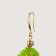  Artisanal beaded earrings "Yellow tulip" from "Tulip Bloom" collection 