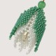 Artisanal beaded earrings "White tulip" from "Tulip Bloom" collection Artisanal beaded earrings "White tulip" from "Tulip Bloom" collection