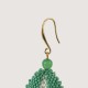 Artisanal beaded earrings "White tulip" from "Tulip Bloom" collection Artisanal beaded earrings "White tulip" from "Tulip Bloom" collection