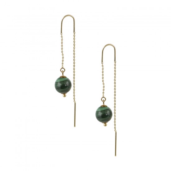 Earrings "Malachite"