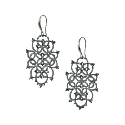 Earrings "Grey weaving" Earrings "Grey weaving"