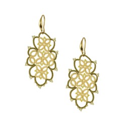  Earrings "Yellow weaving"