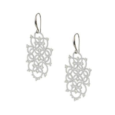 Earrings "White weaving" Earrings "White weaving"