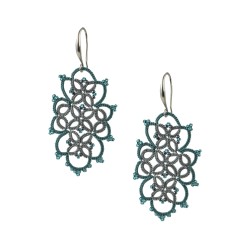 Earrings "Green weaving"