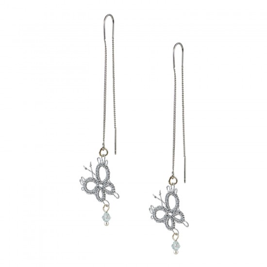 Tatting earrings "Butterfly"