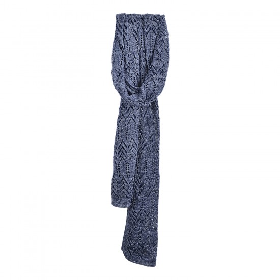 Long blue denim shawl