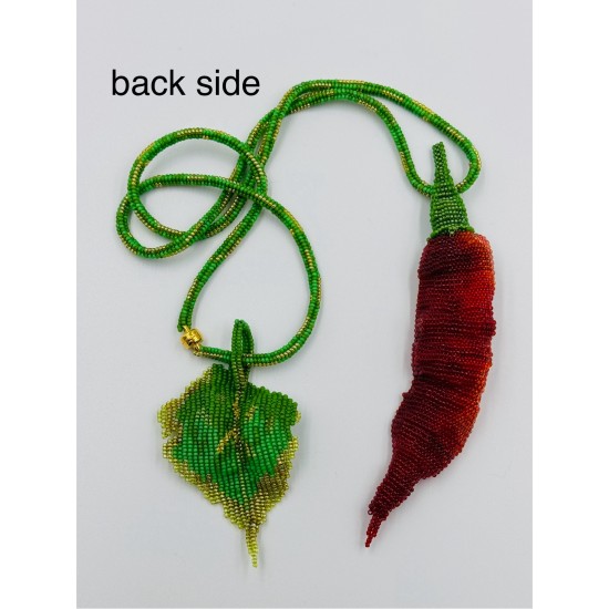Handmade necklace "Red Pepper"