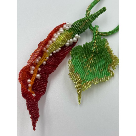 Handmade necklace "Red Pepper"