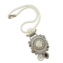 Handmade beaded necklace " Winter Motifs"